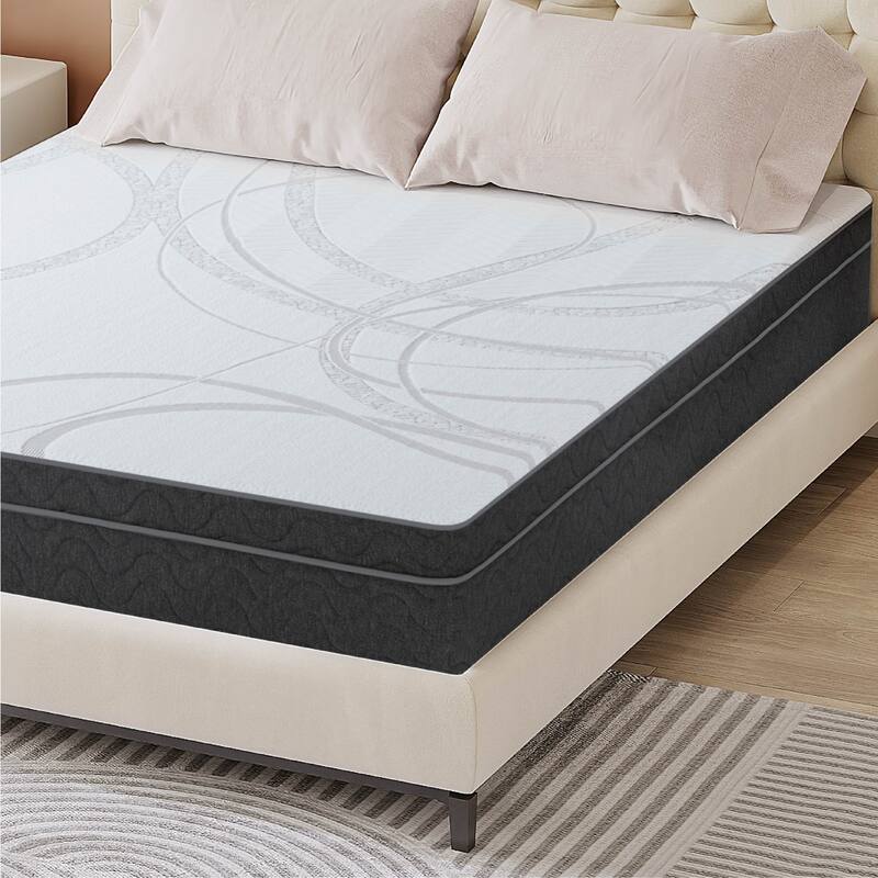 EGO Hybrid Twin Mattress, 10" Cooling Gel Infused Memory Foam and